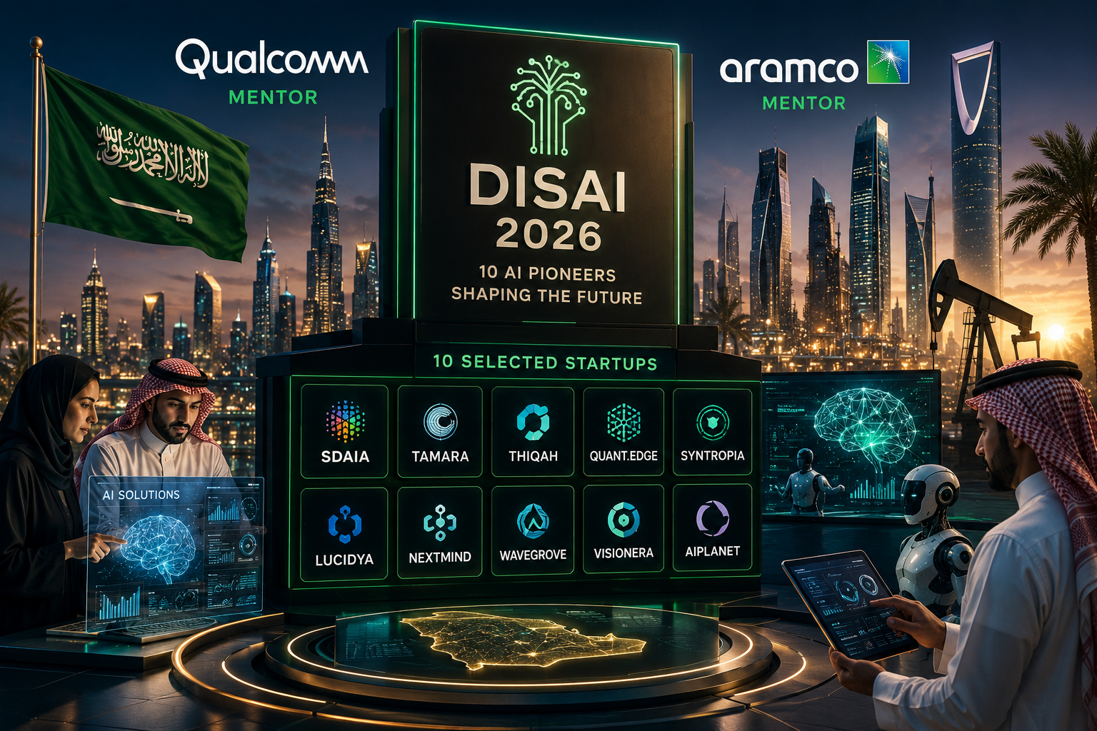 Saudi Arabia Unveils the 10 Startups Chosen for DISAI 2026